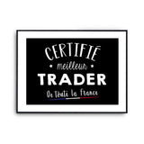 Affiche Trader Homme Meilleur de France Métier - Planetee