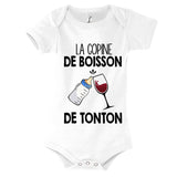 Body bébé La copine de boisson de tonton Vin - Planetee