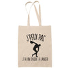 Sac Tote Bag J'peux pas Lancer du disque beige - Planetee