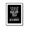 Affiche Highland Fold Je travaille dur - Planetee