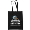 Sac Tote Bag Surf Légende tu deviendras Noir - Planetee