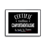 Affiche Comportementalisme Homme Meilleur de France Métier - Planetee