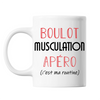 Mug Musculation C'est ma Routine Blanc - Planetee