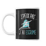 Mug Escrime j'peux pas Noir - Planetee