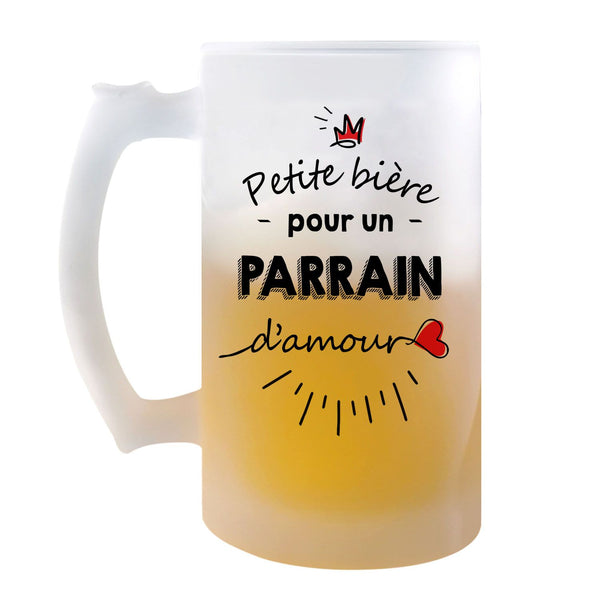 Chope de bière Petite Pinte d'un Parrain d'amour - Planetee