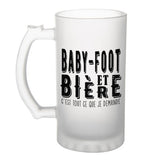 Chope de bière Baby-foot et bière - Planetee