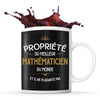 Mug noir Propriété du Meilleur Mathématicien - Planetee