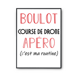 Affiche Course de Drone C'est ma Routine - Planetee