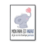 Affiche Éléphant Papa - Planetee