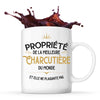 Mug blanc Propriété de la Meilleure Charcutière - Planetee