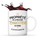 Mug blanc Propriété de la Meilleure Charcutière - Planetee