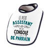 Bavoir bébé garçon Le Petit Assistant de la Console de Parrain - Planetee