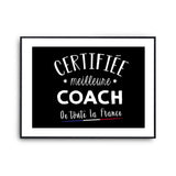Affiche Coach Femme Métier Meilleure de France - Planetee
