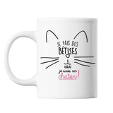 Mug Bétise Chaton Blanc - Planetee