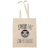 Sac Tote Bag J'peux pas Méca mécanique beige - Planetee