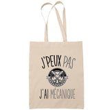 Sac Tote Bag J'peux pas Méca mécanique beige - Planetee