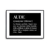 Affiche Aude Prénom définition Humour - Planetee