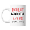 Mug Badminton C'est ma Routine Blanc - Planetee