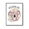 Affiche Rosalie Bébé d'amour Koala - Planetee