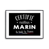 Affiche Marin Homme Meilleur de France Métier - Planetee