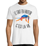 T-shirt homme saut en hauteur c'est la vie - Planetee