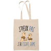 Sac Tote Bag J'peux pas Escape game beige - Planetee