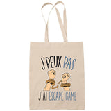 Sac Tote Bag J'peux pas Escape game beige - Planetee