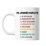 Mug blanc Scroller Tiktok Journée Parfaite - Planetee