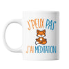 Mug Méditation renard j'peux pas Blanc - Planetee