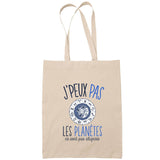 Sac Tote Bag J'peux pas Planètes alignees astrologie beige - Planetee