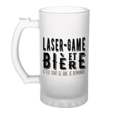 Chope de bière Laser Game et bière - Planetee