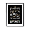 Affiche Lettones Femme Parfaite - Planetee