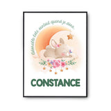 Affiche Constance Adorable bébé quand je dors Lapin - Planetee