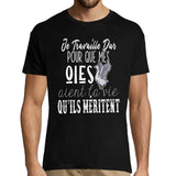 T-shirt Homme Oies | Je travaille dur - Planetee