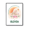 Affiche Olivia Adorable bébé quand je dors Lapin - Planetee