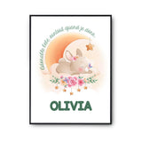 Affiche Olivia Adorable bébé quand je dors Lapin - Planetee