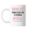 Mug Fabriquer des Couteaux C'est ma Routine Blanc - Planetee