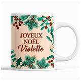 Tasse Noël Violette Beige - Planetee