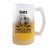Chope de bière Enes Prénom Pilier de Bar - Planetee