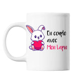 Mug Couple En couple avec mon lapin - Planetee