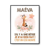 Affiche Maéva Cou Monté Girafe - Planetee