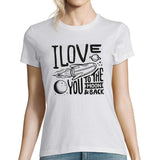 T-shirt Femme Amour Love you to the Moon - Planetee