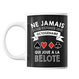 Mug femme Belote Octogénaire 80 ans - Planetee