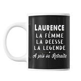 Mug prénom Laurence cadeau départ retraite - Planetee