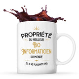 Mug blanc Propriété du Meilleur Bio Informaticien - Planetee