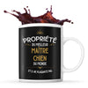 Mug noir Propriété du Meilleur Maître-Chien - Planetee