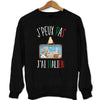 sweat J'peux pas J'ai Italien noir - Planetee