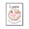 Affiche Lyana Amour et Biberon de Lait Vache - Planetee