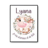 Affiche Lyana Amour et Biberon de Lait Vache - Planetee