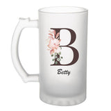 Chope de bière Betty Lettre Fleur - Planetee